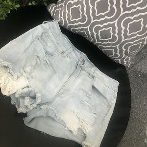 Distressed Jean Shorts